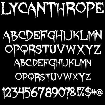 Lycanthrope Font Lycanthrope Font : Click to Download